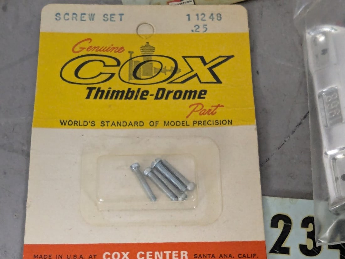 Cox 1968 Pontiac GTO Slot Car Parts Lot with Decals and Spare Components - 7