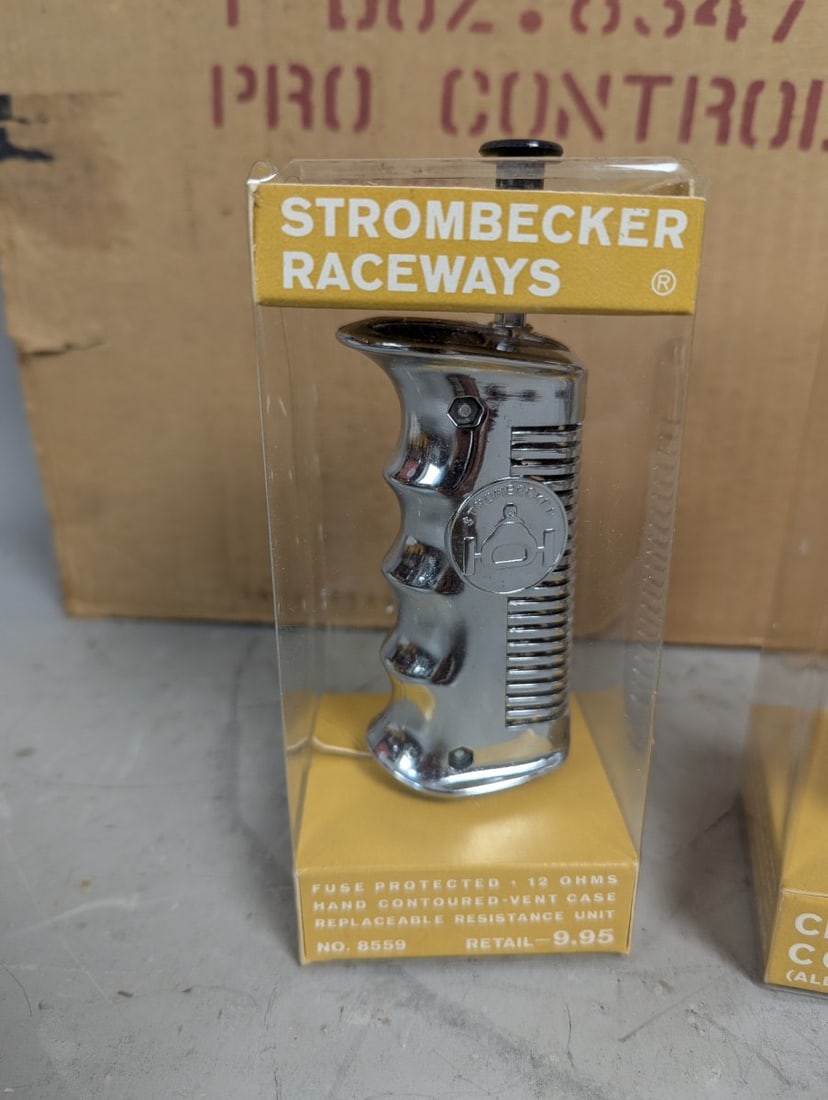 Strombecker Raceways Championship Controllers Set of 8 NOS in Original Shipping Box - 3