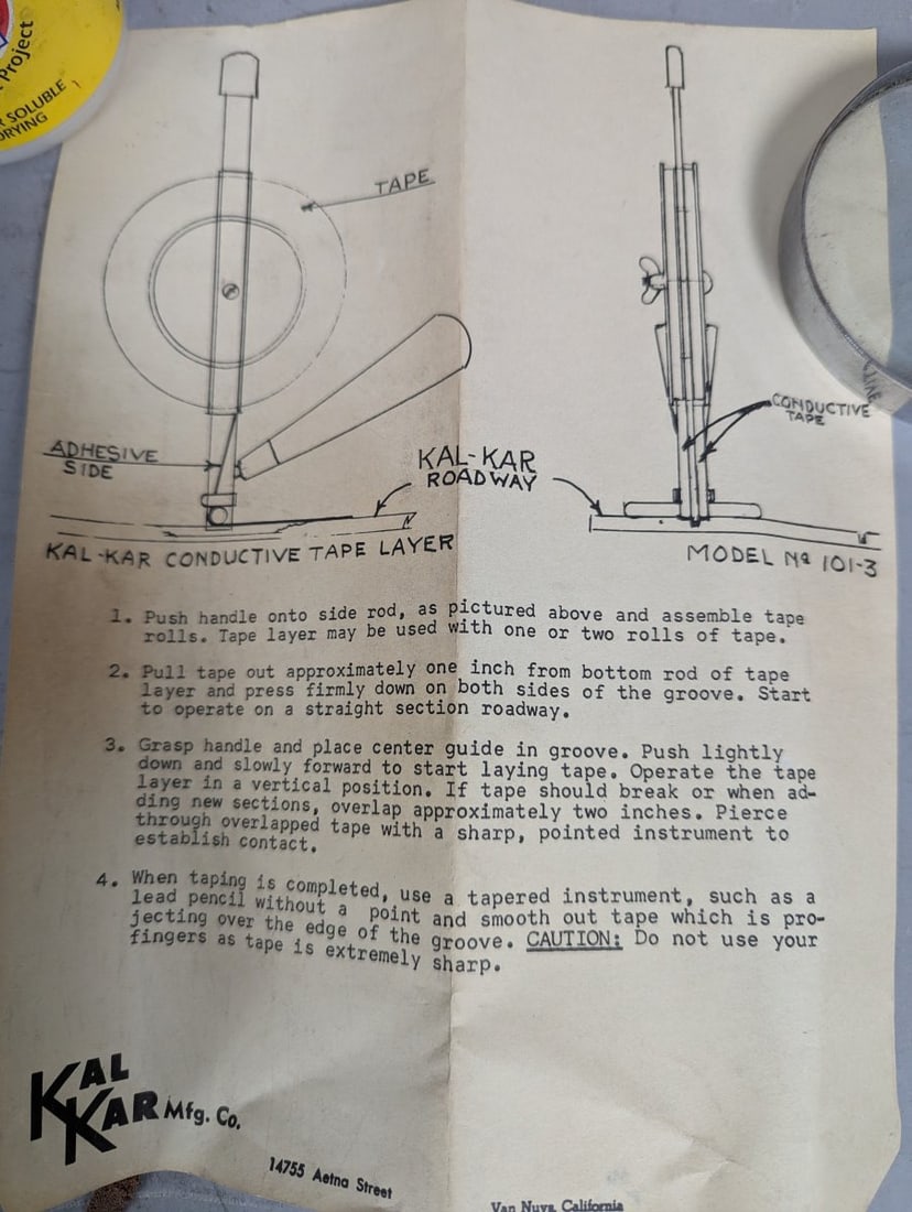 Vintage KAL-KAR Conductive Tape Layer Model 101-3 Tool for Electronics Drafting - 5