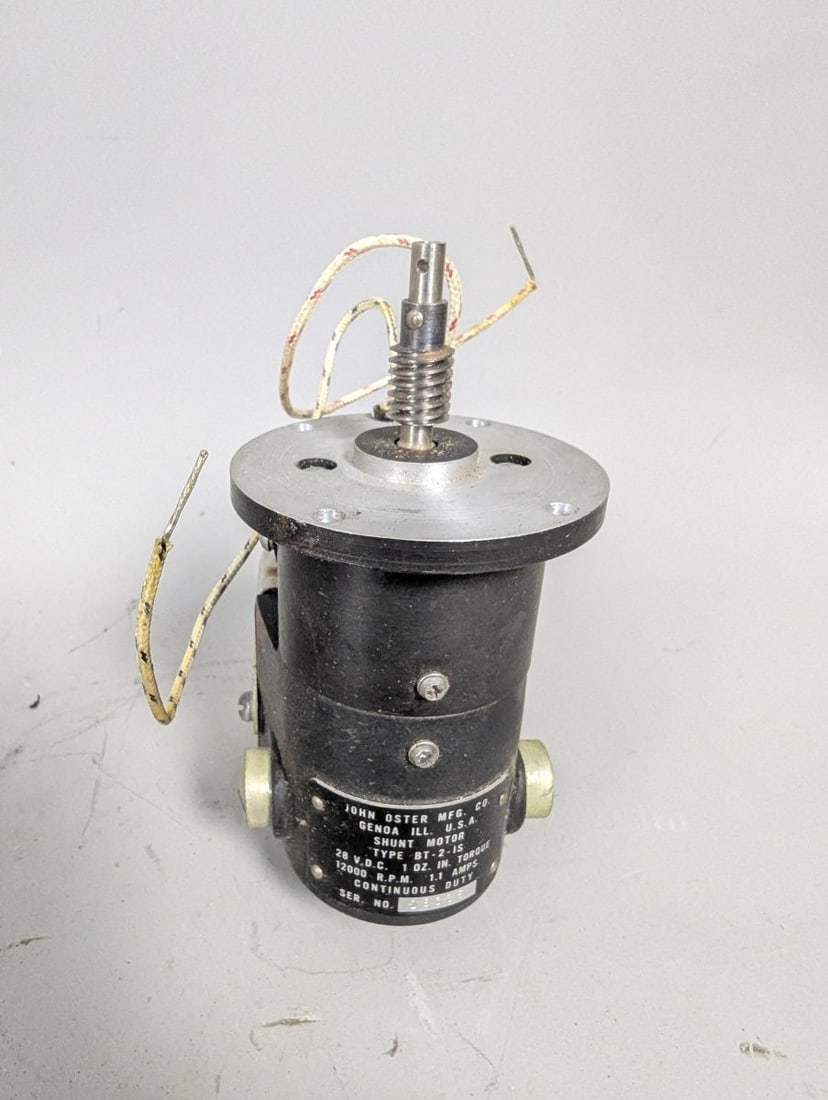 John Oster Mfg Co BT-2-IS DC Shunt Motor with Dillingham-Lewis Filter Vintage Aviation: **Important** Please read below description on how to avoid high shipping costs. Up for auction is a vintage John Oster Mfg. Co. Type BT-2-IS DC Shunt Motor with an attached Dillingham-Lewis B 95 Nois