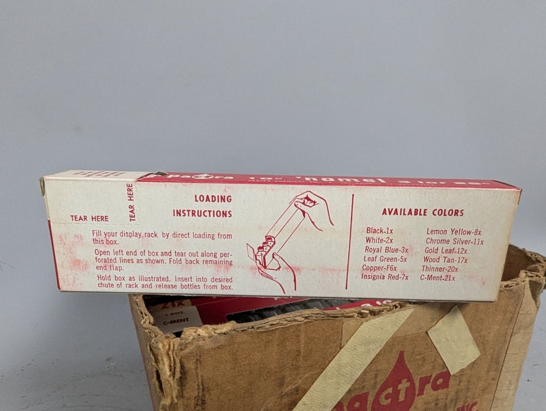 Pactra Chemical Co Vintage Lot of 16 #21x C-MENT Retail Display Boxes New Old Stock - 3