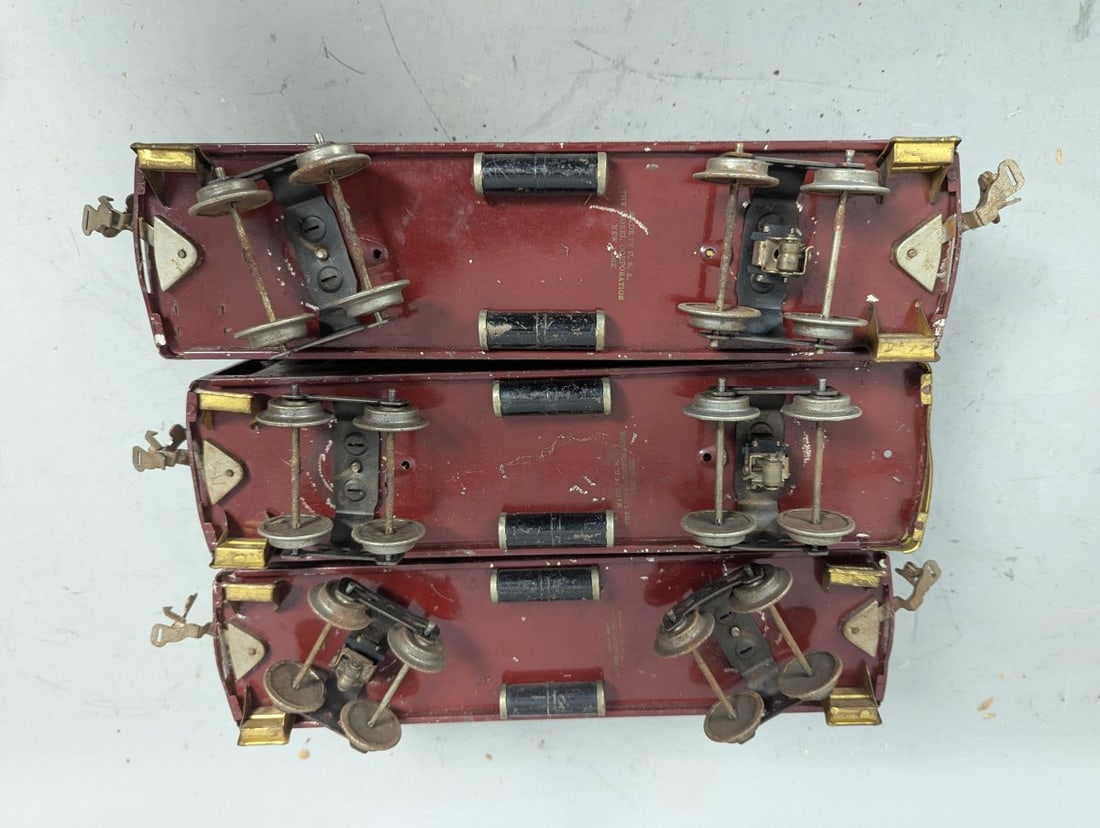 Lionel Standard Gauge Pre-War Passenger Car Set 319 322 Vintage Model Trains - 4