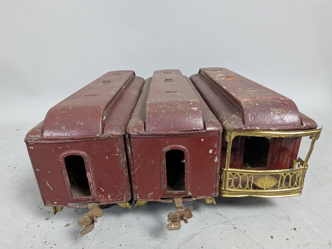 Lionel Standard Gauge Pre-War Passenger Car Set 319 322 Vintage Model Trains - 7