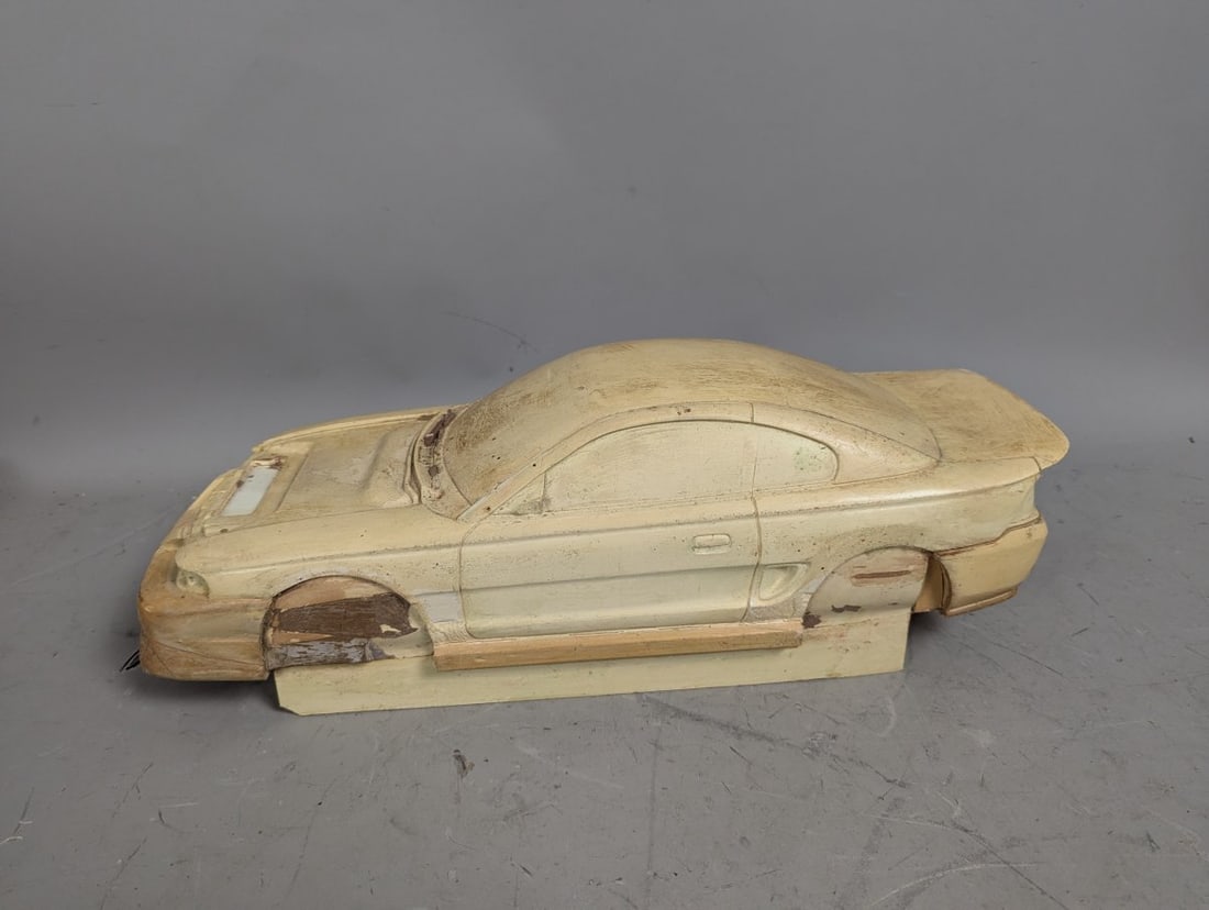Vintage Carved Wood Model Kit Pattern Mold for 1994-1998 Ford Mustang Collectible - 3
