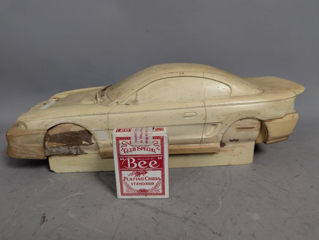 Vintage Carved Wood Model Kit Pattern Mold for 1994-1998 Ford Mustang Collectible - 6
