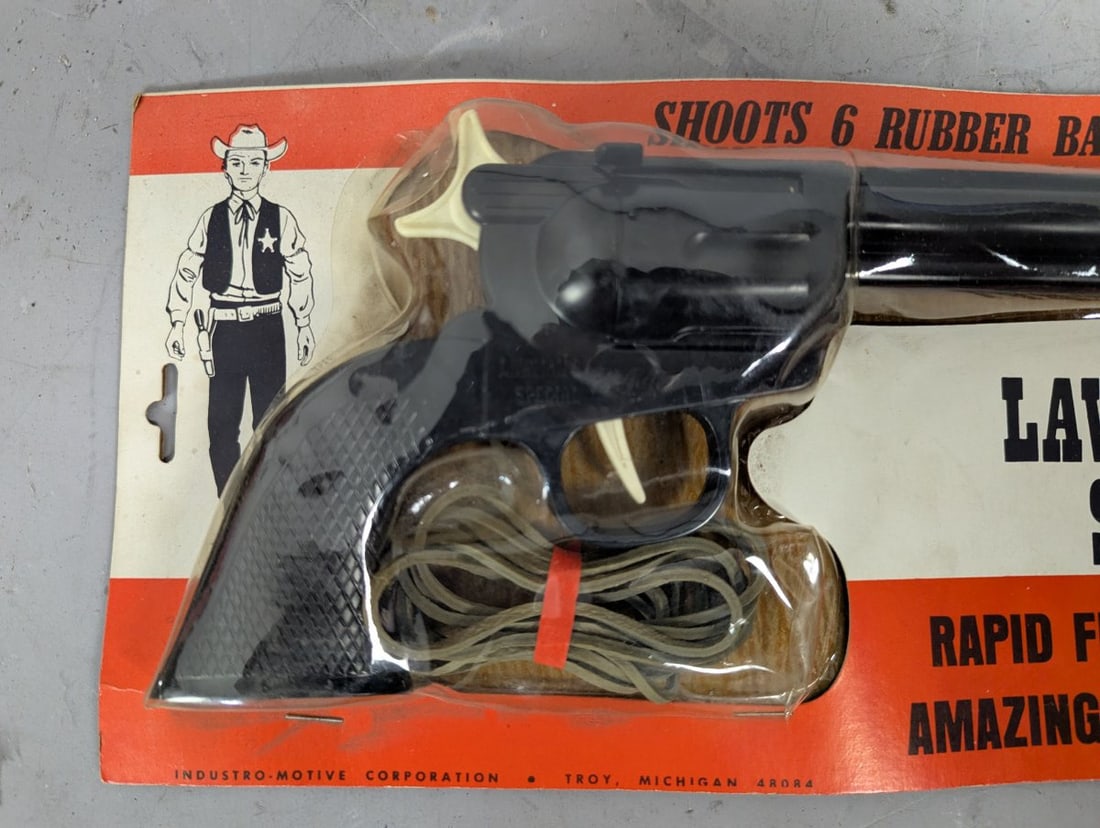 Industro-Motive Lawman's Special 6-44 Rubber Band Gun Vintage Western Toy - 2