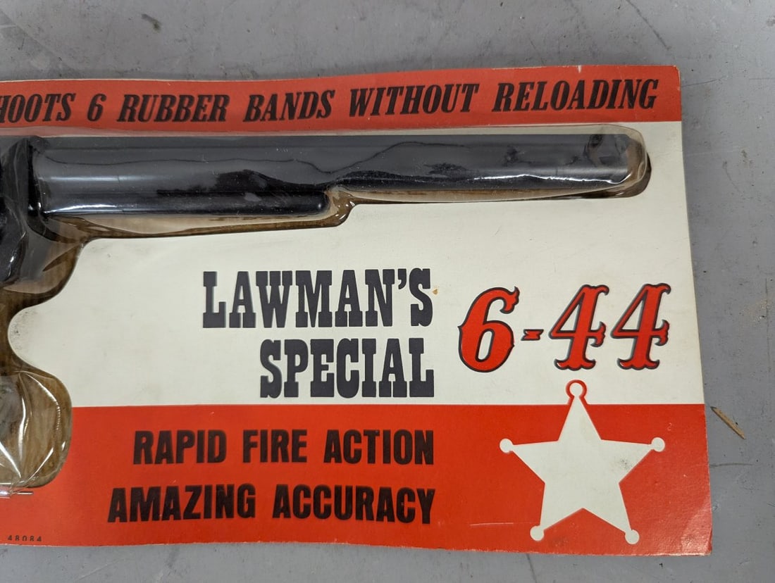 Industro-Motive Lawman's Special 6-44 Rubber Band Gun Vintage Western Toy - 4