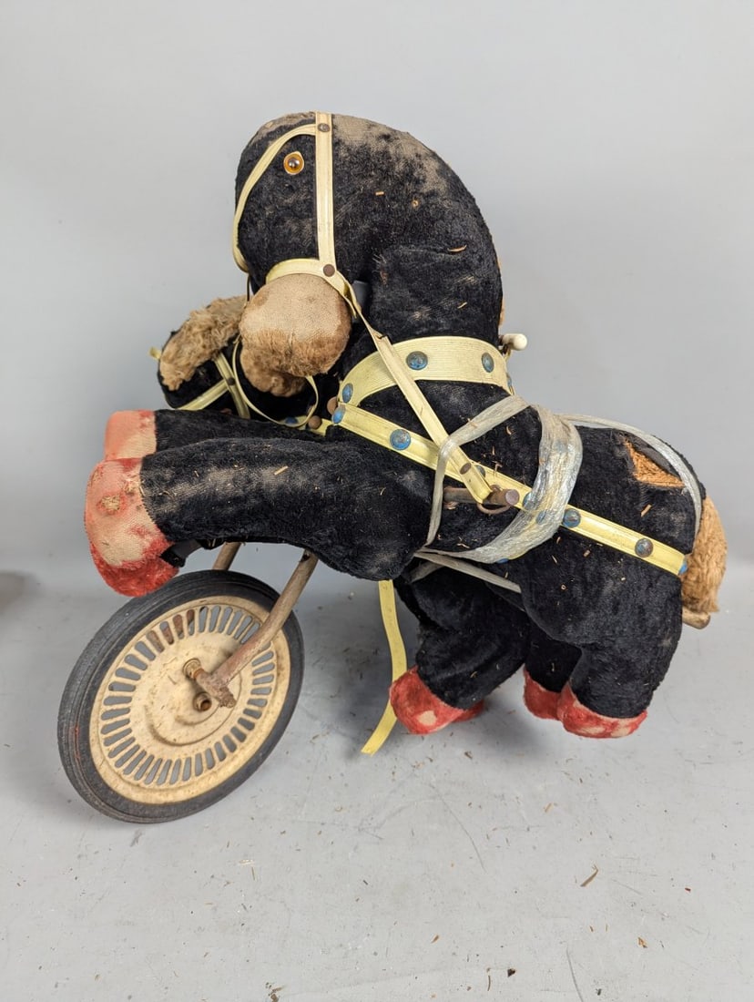 Vintage Mobo Prairie King Three-Horse Ride-On Toy Rare Collectible Restoration Project (1 of 8)