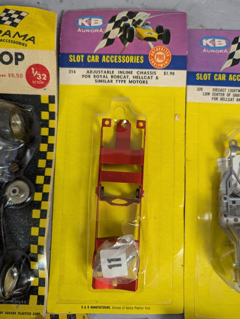 Vintage K&B Aurora Slot Car Accessories New Old Stock Collection from the 1960s - 5