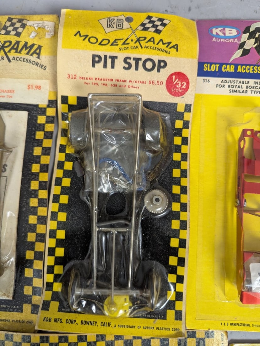 Vintage K&B Aurora Slot Car Accessories New Old Stock Collection from the 1960s - 6