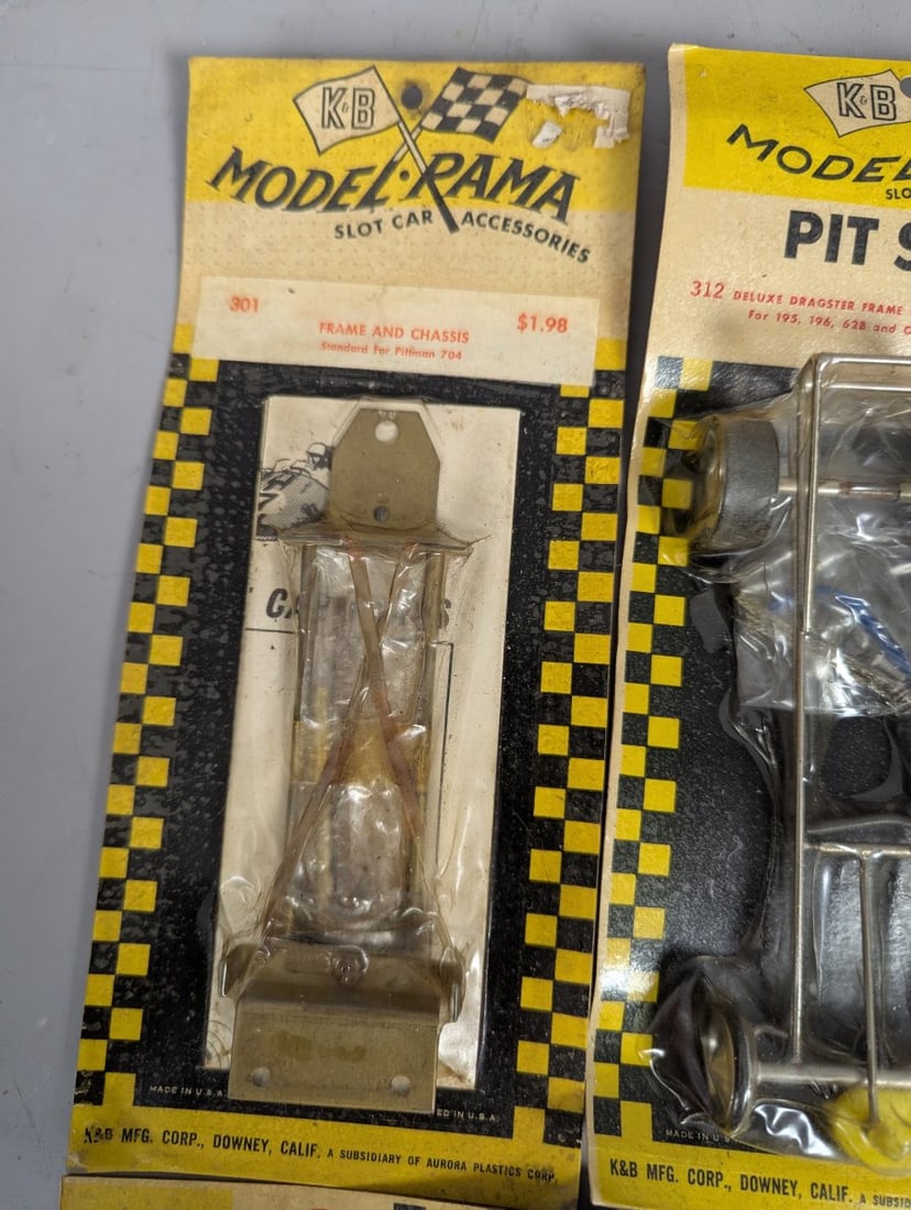 Vintage K&B Aurora Slot Car Accessories New Old Stock Collection from the 1960s - 7