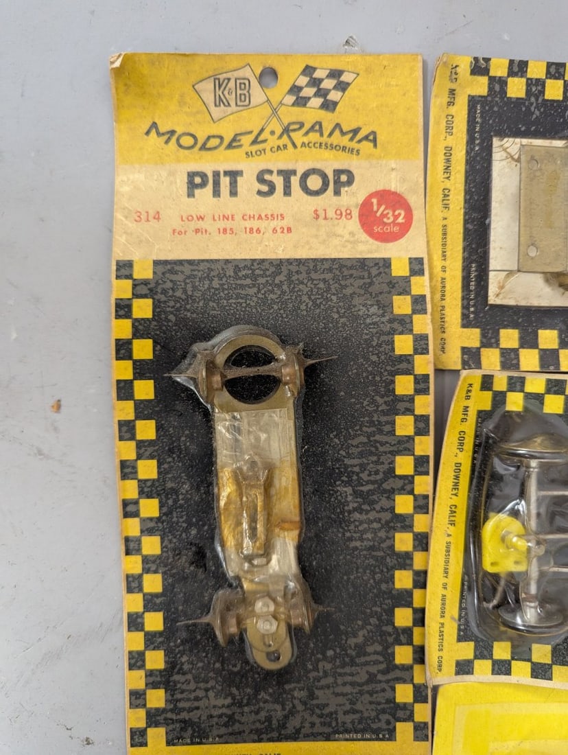 Vintage K&B Aurora Slot Car Accessories New Old Stock Collection from the 1960s - 8