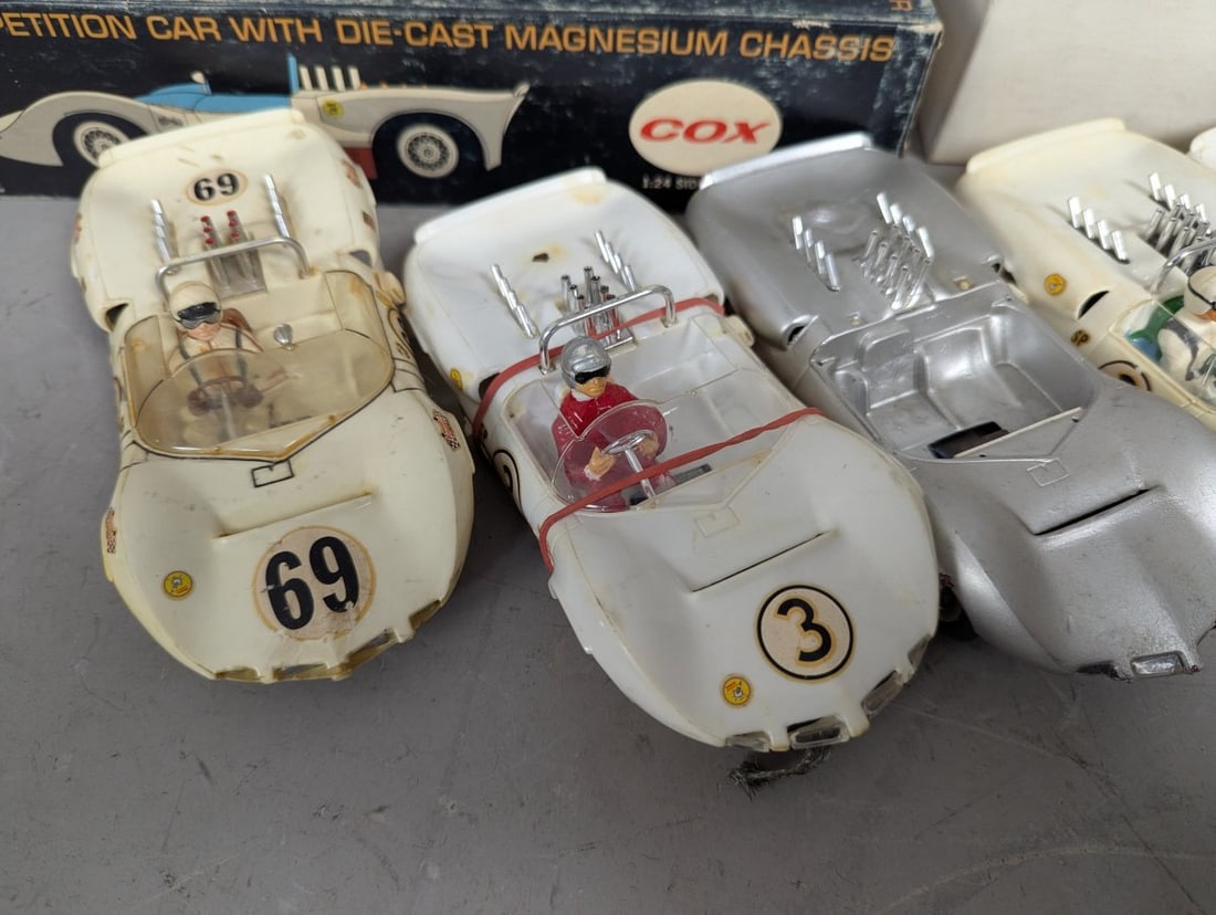 Vintage Cox 1/24 Scale Chaparral Slot Cars Collection with Box and Original Parts - 3