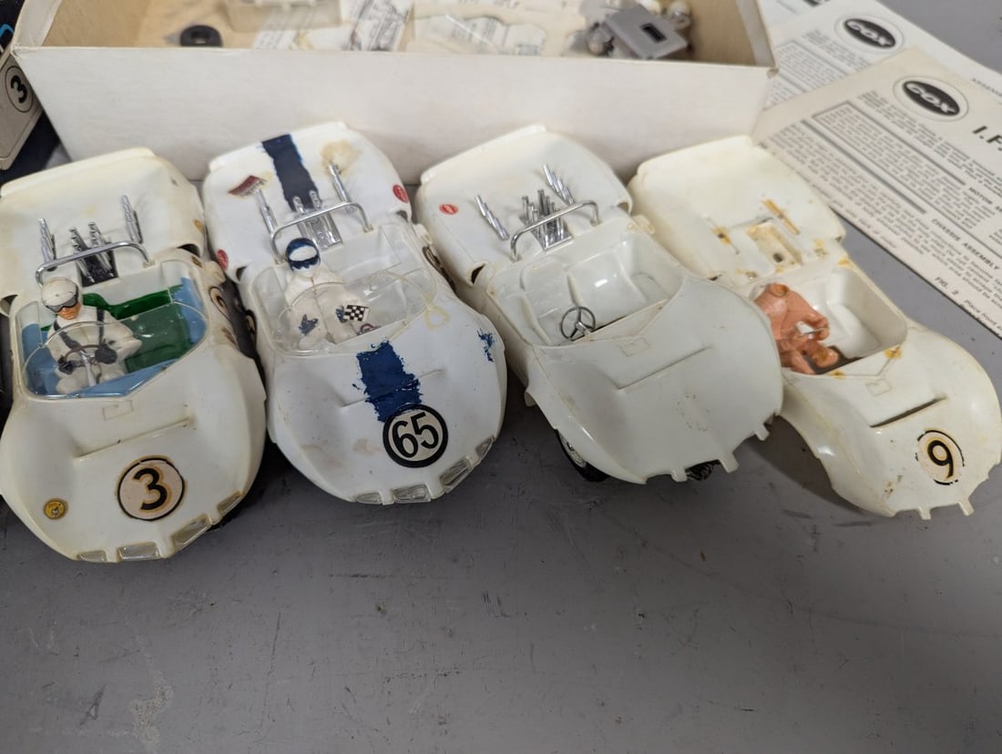 Vintage Cox 1/24 Scale Chaparral Slot Cars Collection with Box and Original Parts - 4