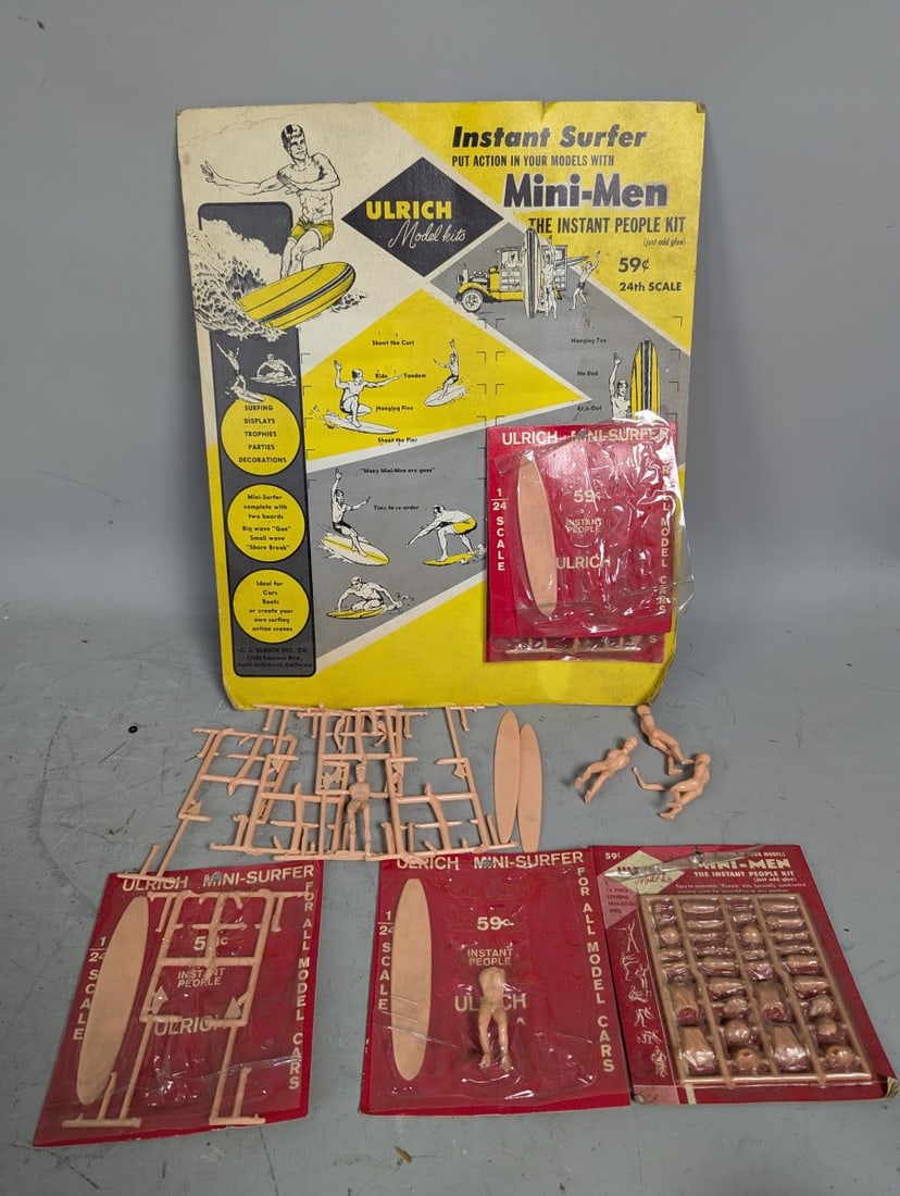 Ulrich Model Kits Instant Surfer Mini-Men Store Display Vintage 1/24 Scale Collection (1 of 6)