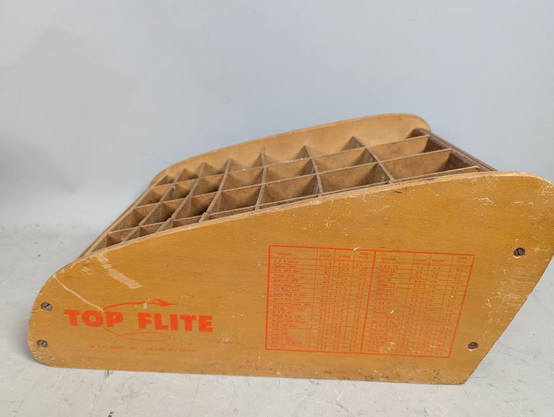 Vintage Top Flite Model Airplane Propeller Display Rack Collectible Retro Advertising - 5