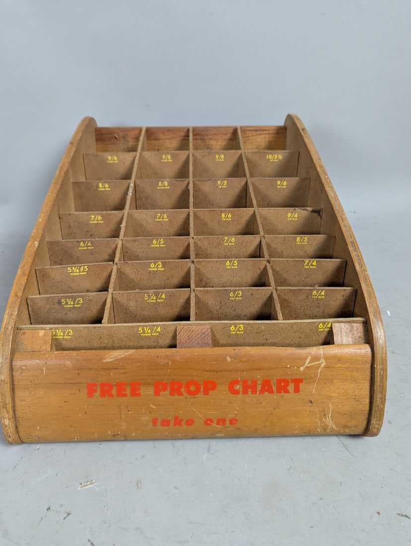 Vintage Top Flite Model Airplane Propeller Display Rack Collectible Retro Advertising - 6