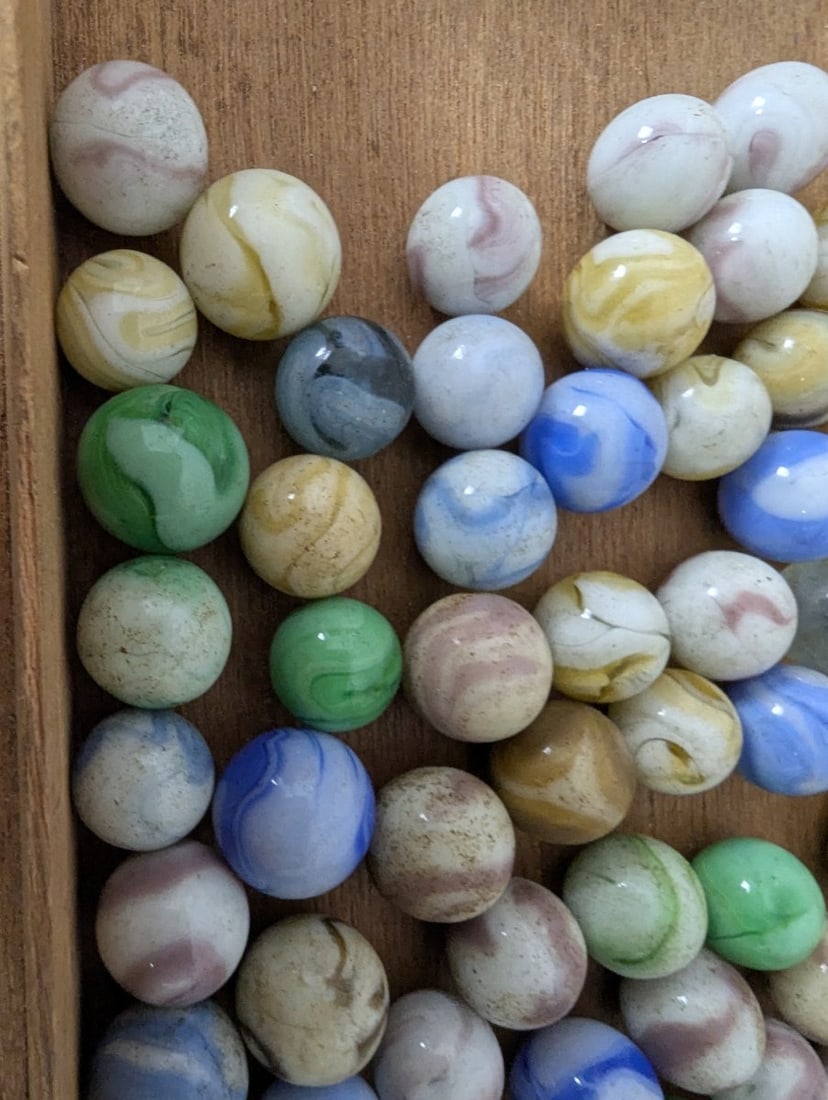Collection of Antique Slag Marbles - 6