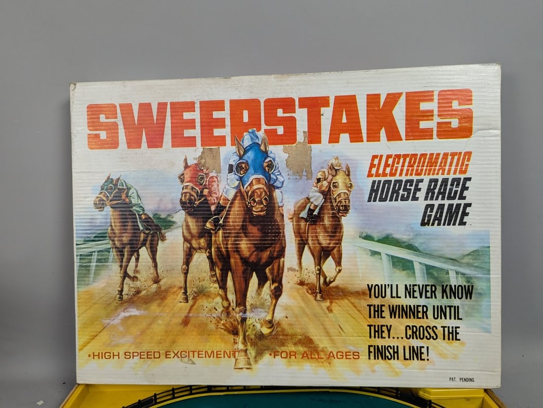 Vintage Sweepstakes Electromatic Horse Race Game by Multiple Toymakers 1960s - 2