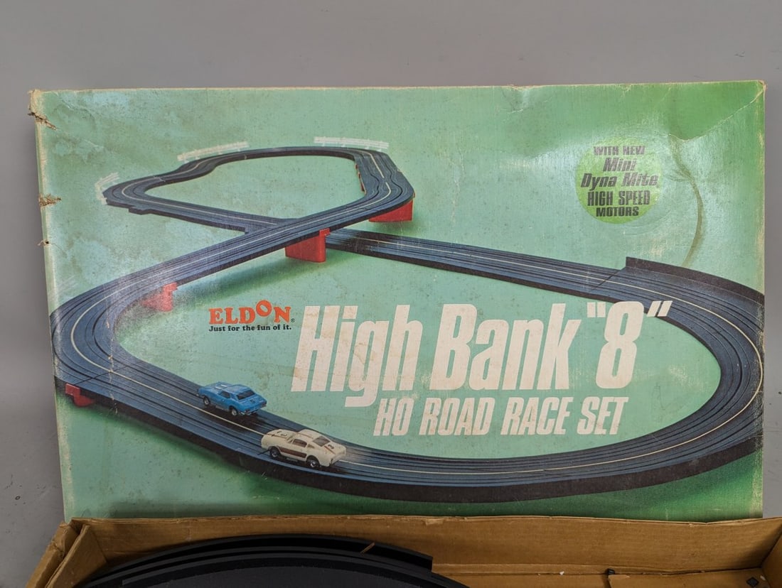 Eldon High Bank 8 HO Road Race Set #9859 Vintage Toy Incomplete Parts Only - 2