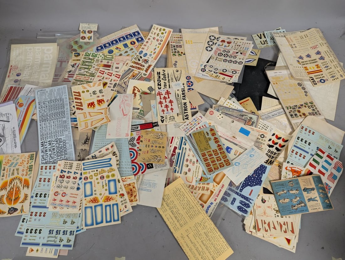 Huge Lot of Vintage Model Kit Decals Micro Scale Scale-Master Astron Jaco-Lac: **Important** Please read below description on how to avoid high shipping costs. Dive into this incredible Huge lot of vintage model kit and more decals! This collection features a variety of