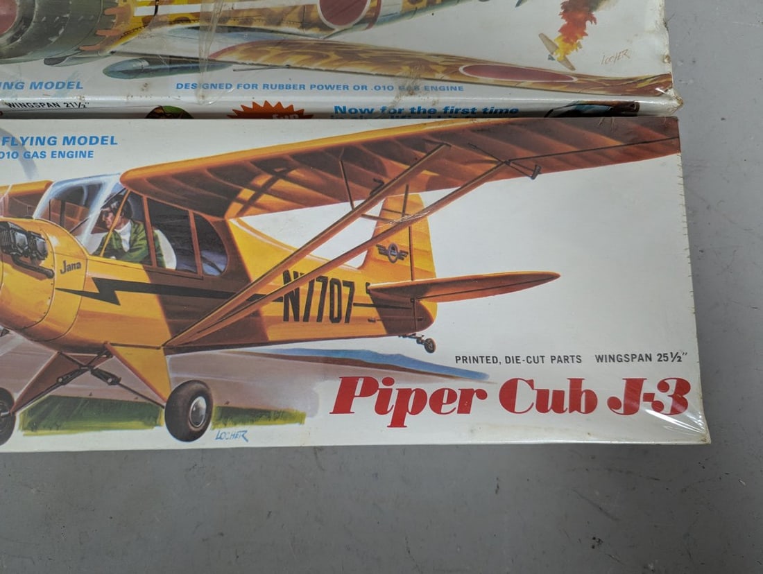 Comet Super Stars Balsa Wood Model Kits Lot Piper Cub J-3 Mitsubishi ZERO Sealed - 5
