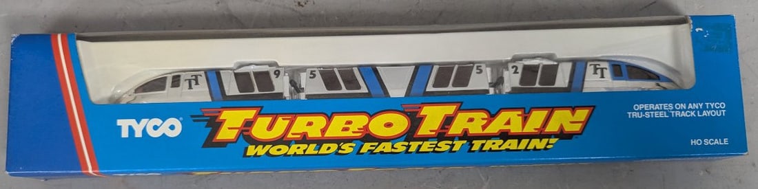 Tyco HO Scale Turbo Train Passenger Car Vintage Railway Collectible New Old Stock: **Important** Please read below description on how to avoid high shipping costs. Up for auction is a Tyco HO Scale Turbo Train Passenger Car, measuring 18 x 3 1/2 x 1 1/2. This item is New Old Stock