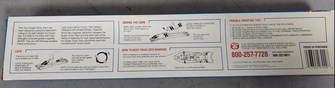 Tyco HO Scale Turbo Train Passenger Car Vintage Railway Collectible New Old Stock - 5
