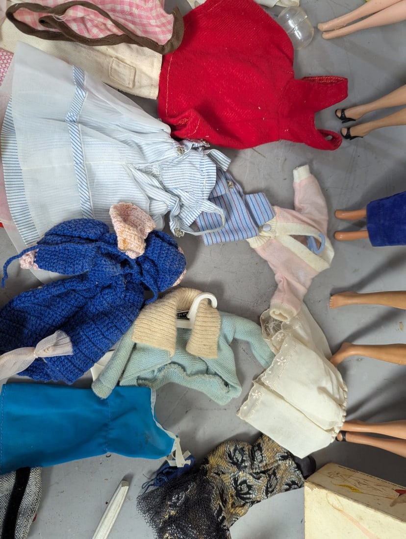 Vintage Mattel Barbie and Ken Doll Collection with Clothing and Accessories Lot - 12
