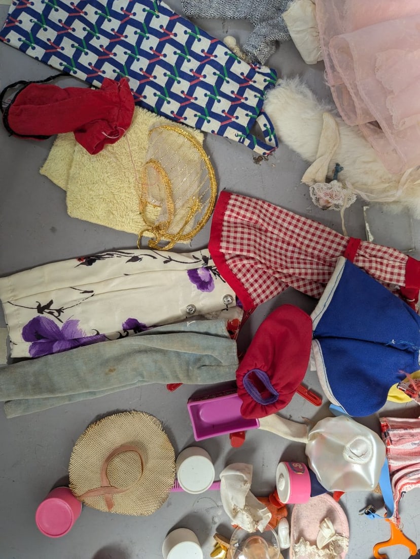 Vintage Mattel Barbie and Ken Doll Collection with Clothing and Accessories Lot - 14