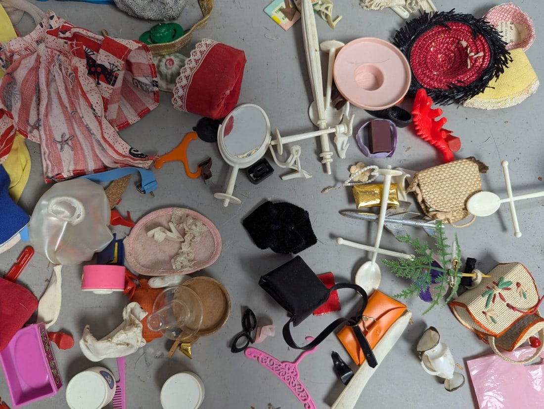 Vintage Mattel Barbie and Ken Doll Collection with Clothing and Accessories Lot - 17