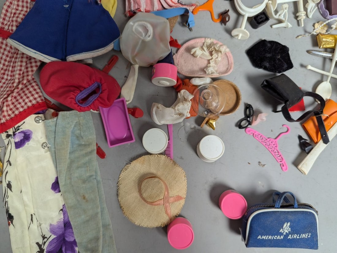 Vintage Mattel Barbie and Ken Doll Collection with Clothing and Accessories Lot - 18
