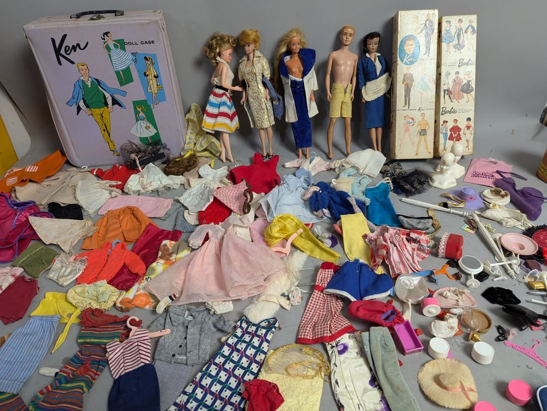 Vintage Mattel Barbie and Ken Doll Collection with Clothing and Accessories Lot (1 of 19)
