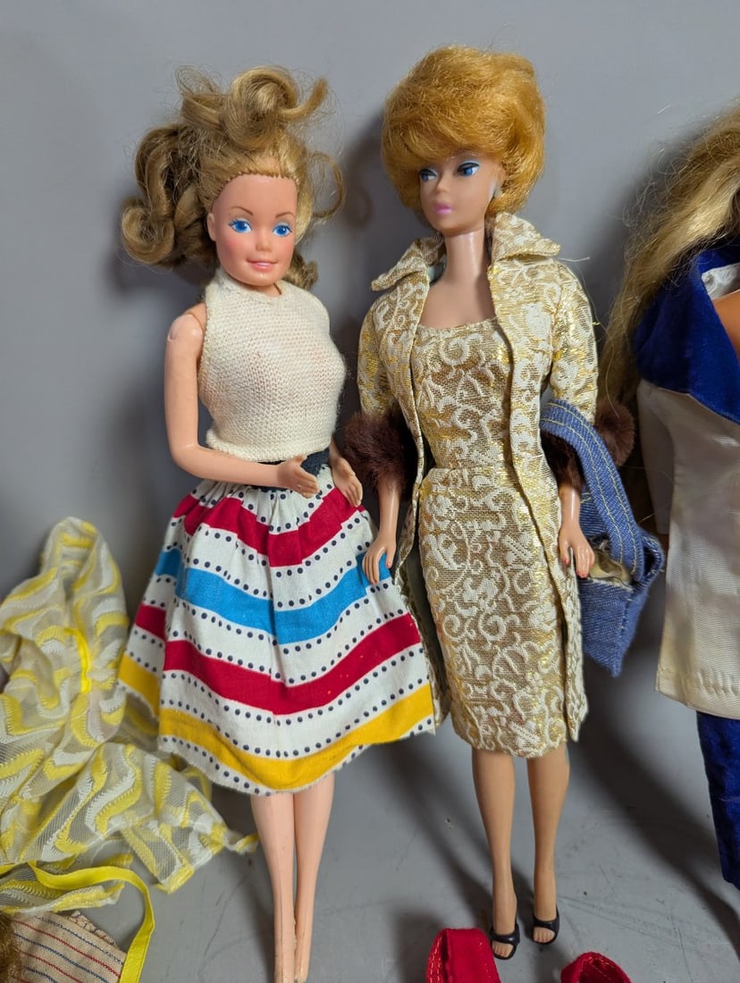 Vintage Mattel Barbie and Ken Doll Collection with Clothing and Accessories Lot - 2