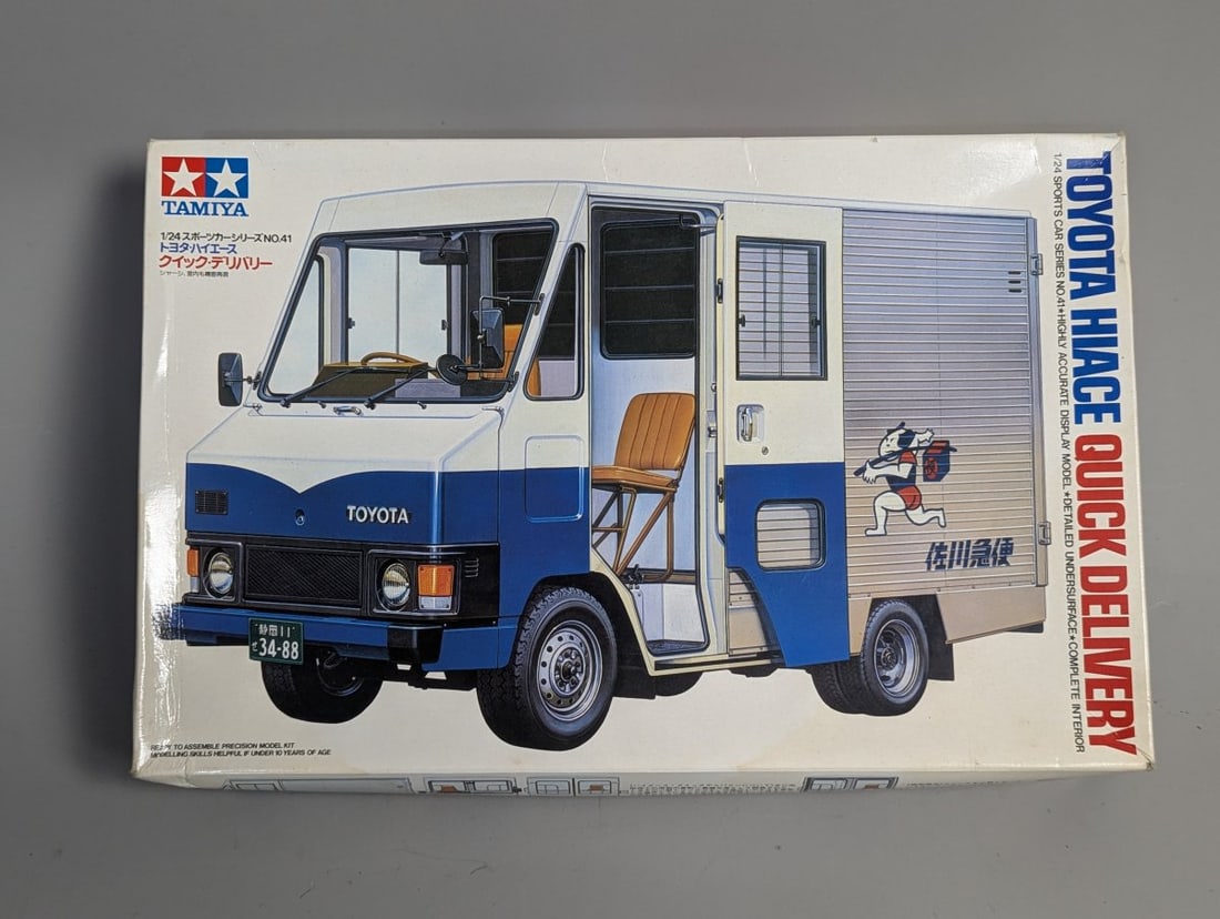 Tamiya 1/24 Sports Car Series No. 41 Toyota Hiace Quick Delivery Model Kit: **Important** Please read below description on how to avoid high shipping costs. Discover a gem for collectors and model enthusiasts with this Tamiya 1/24 Sports Car Series No. 41 Toyota Hiace Quick D