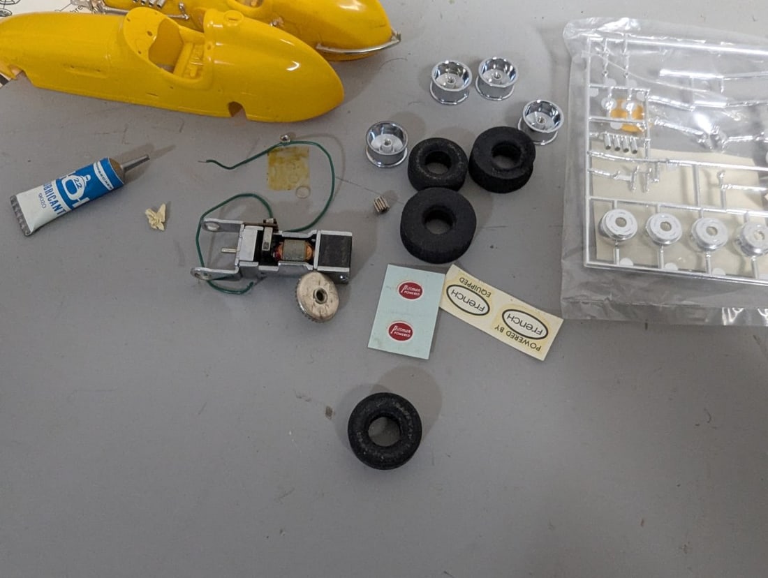 Strombecker 1/24 Scale Dirt Track Racer Slot Car Kit Lot Vintage Parts Unbuilt Partial - 5