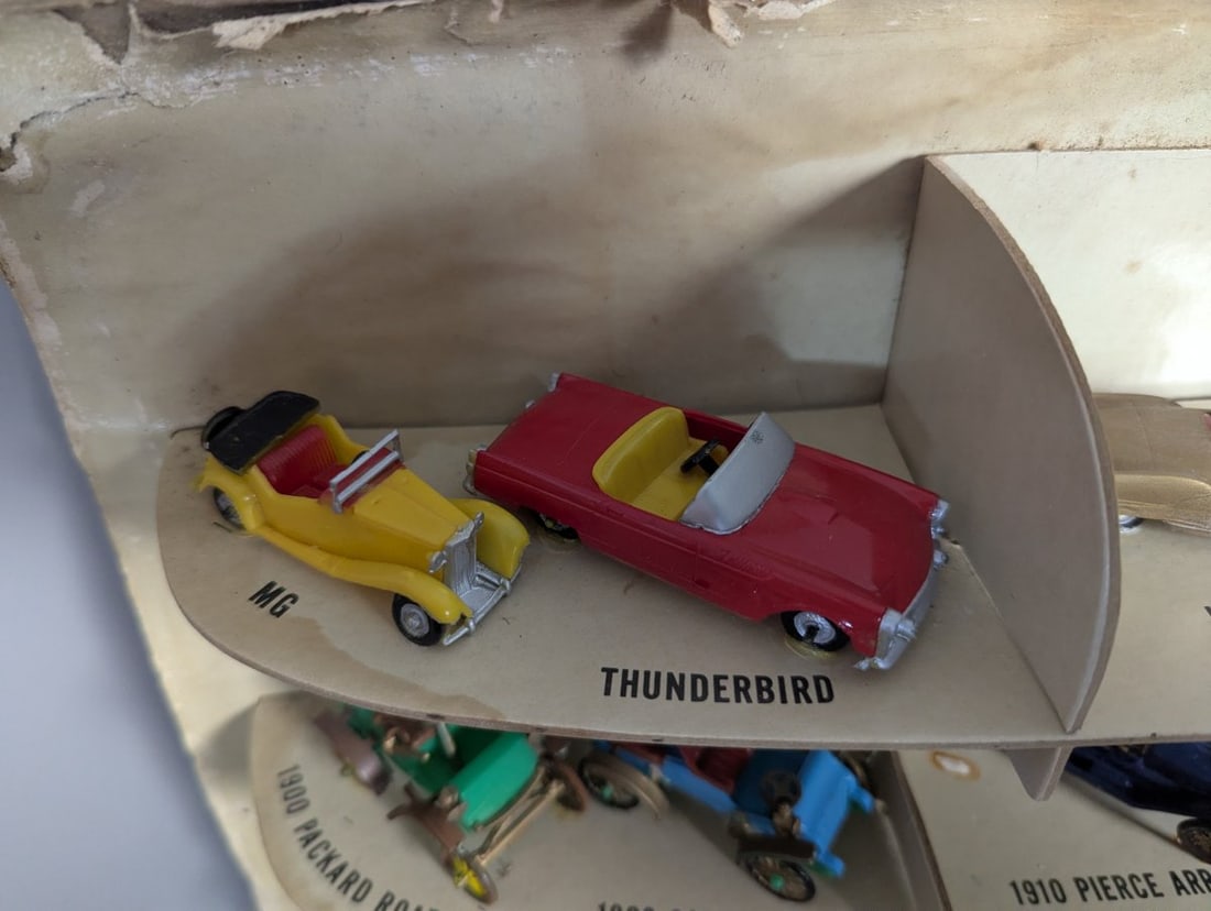 Vintage Ideal Toy Corporation Precision Miniatures Store Display Set with Vehicles - 3
