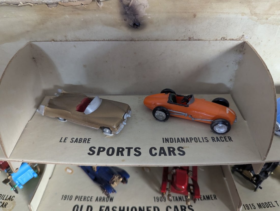 Vintage Ideal Toy Corporation Precision Miniatures Store Display Set with Vehicles - 4