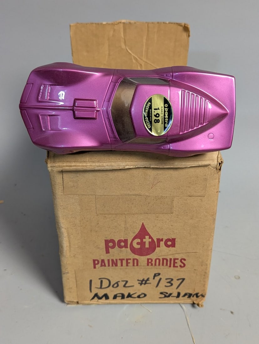Pactra Mako Shark 1/24 Scale Slot Car Body Lot of 9 New Old Stock in Original Box: **Important** Please read below description on how to avoid high shipping costs. Don't miss this incredible Lot of 9 Pactra Mako Shark 1/24 Scale Slot Car Bodies, all in their original shipment box! T