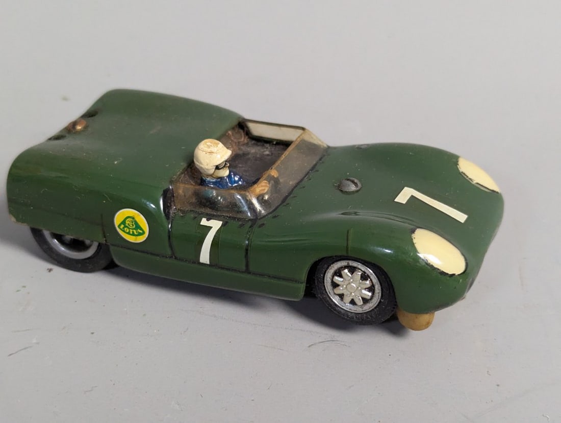 Vintage Strombecker Lotus Eleven Slot Car Green #7 1/32 Scale Collector's Item - 2