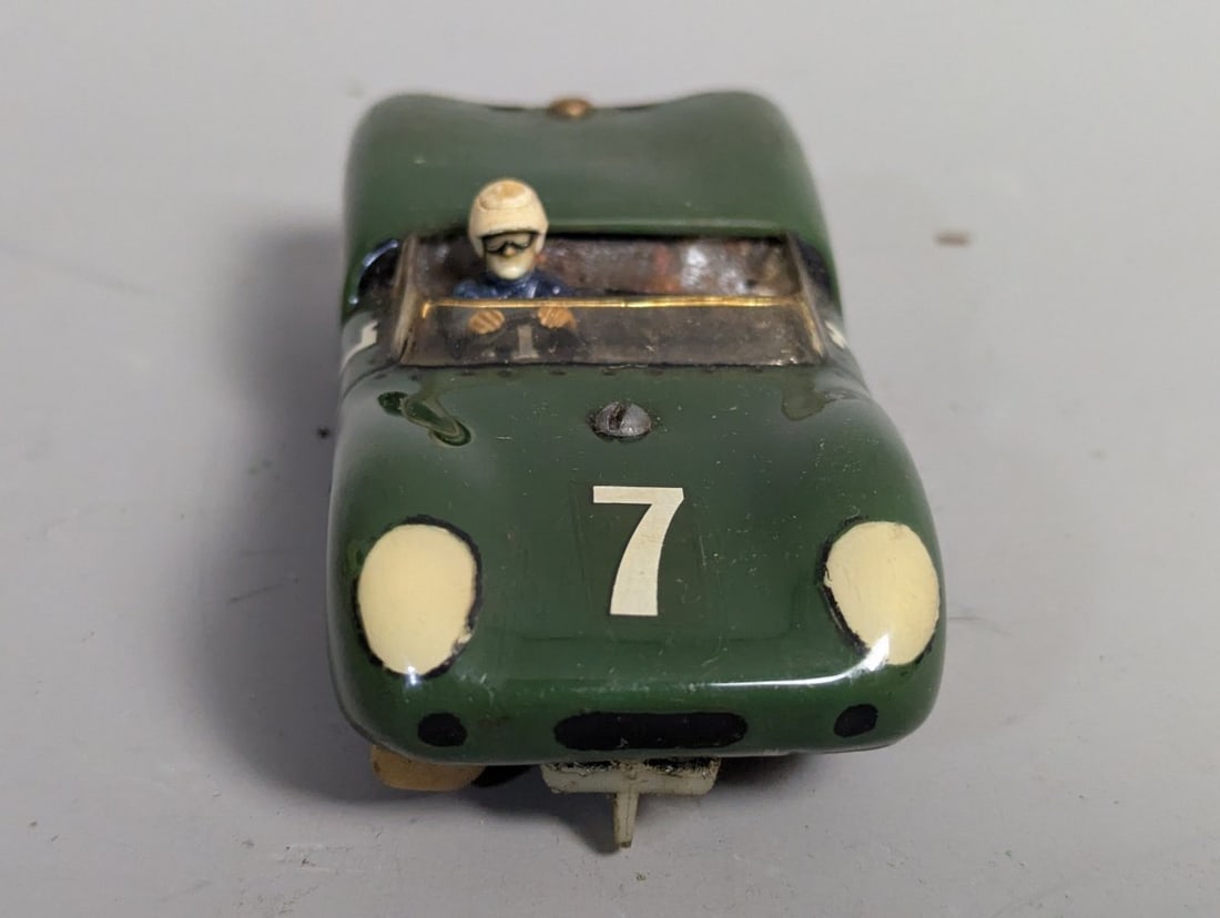 Vintage Strombecker Lotus Eleven Slot Car Green #7 1/32 Scale Collector's Item - 3