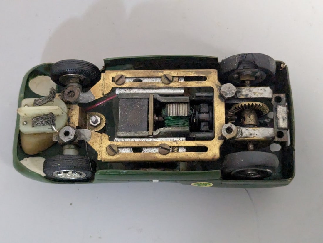 Vintage Strombecker Lotus Eleven Slot Car Green #7 1/32 Scale Collector's Item - 5