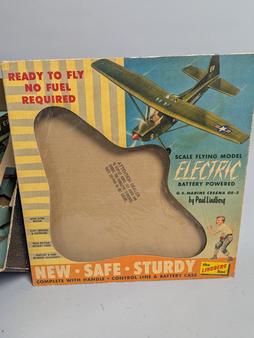 Vintage Lindberg Line U.S. Marine Cessna OE-2 Electric Model Kit CL952:695 - 4