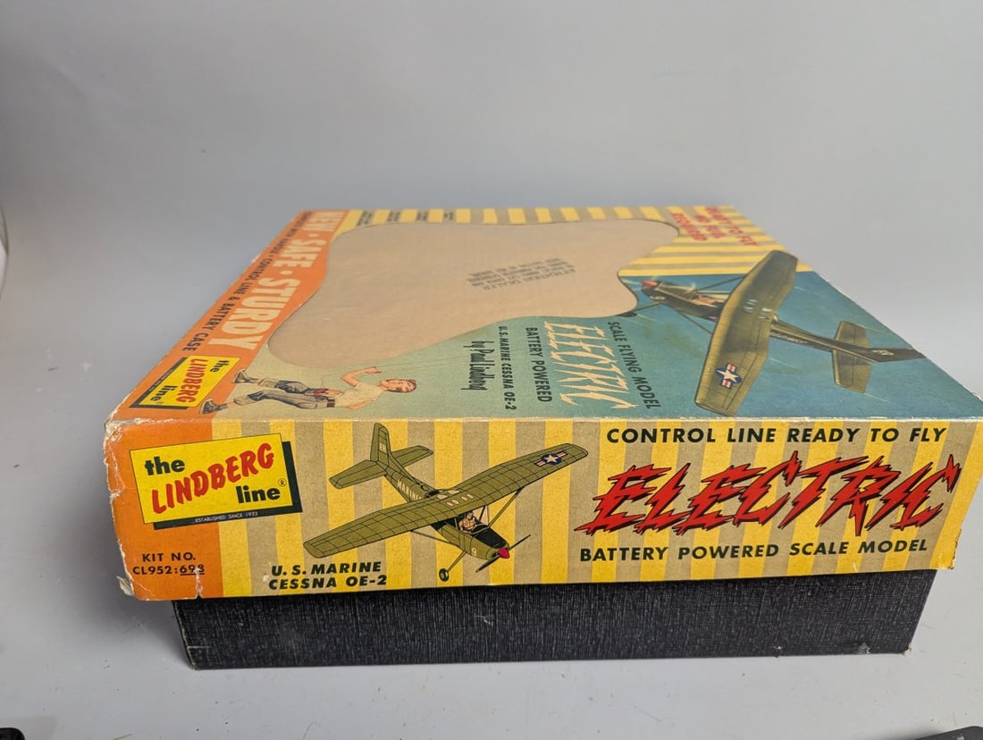 Vintage Lindberg Line U.S. Marine Cessna OE-2 Electric Model Kit CL952:695 - 5
