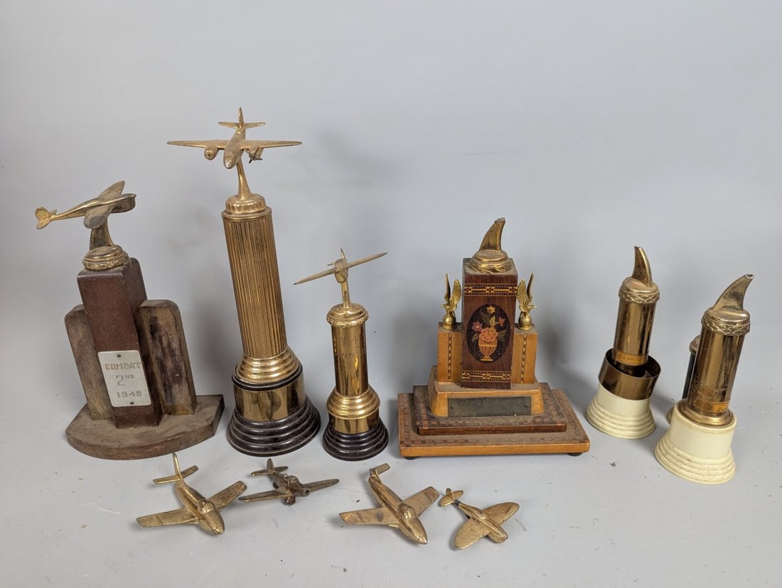 Vintage C 1940s Model Airplane Trophies Collection with Classic Aviation Theme (1 of 7)