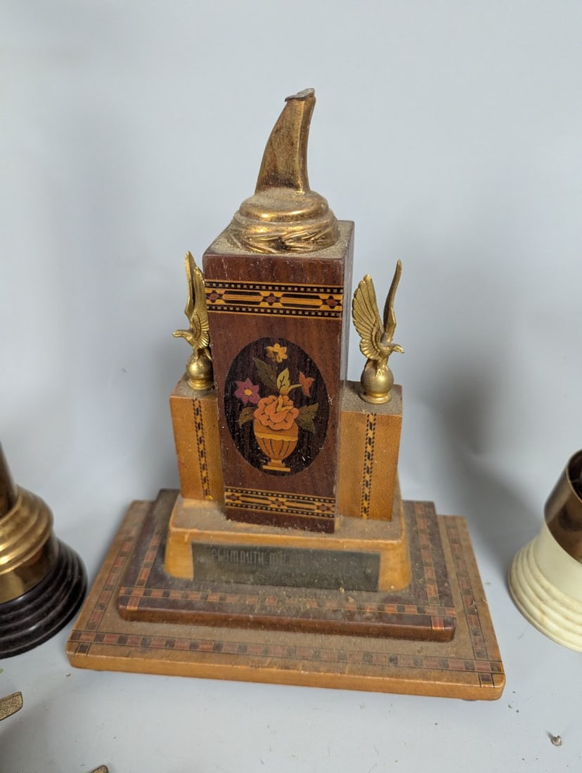 Vintage C 1940s Model Airplane Trophies Collection with Classic Aviation Theme - 5
