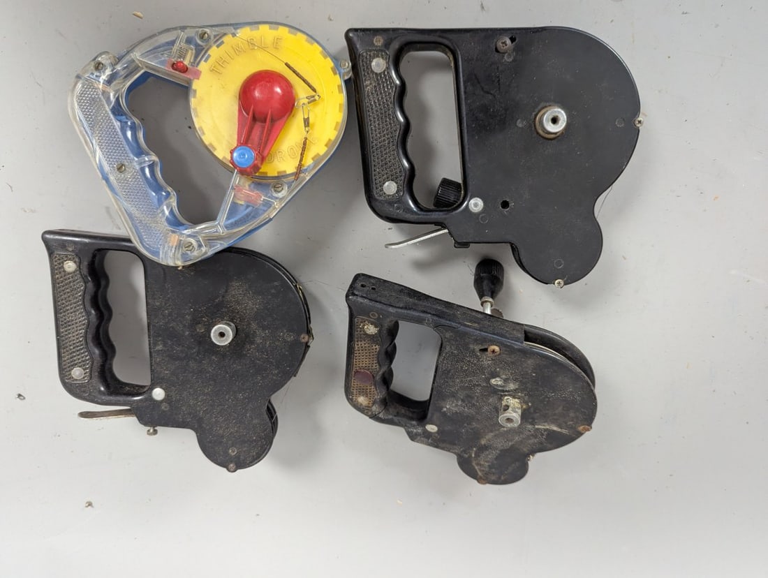 Vintage Jim Walker U-Reely & Cox Thimble Drome Control Line Handles Lot of 4 Model Airplanes - 6