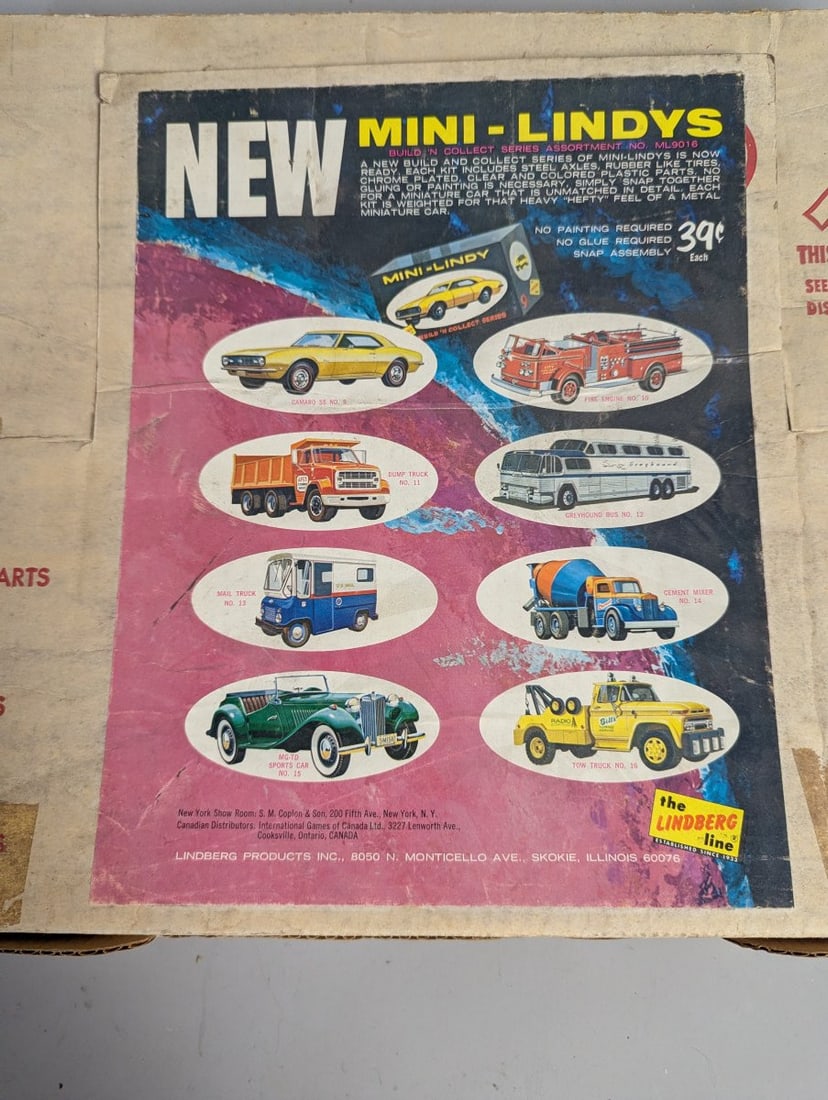 Lindberg Mini-Lindy Model Kits Collection with Store Display Vintage Toys Cars - 4