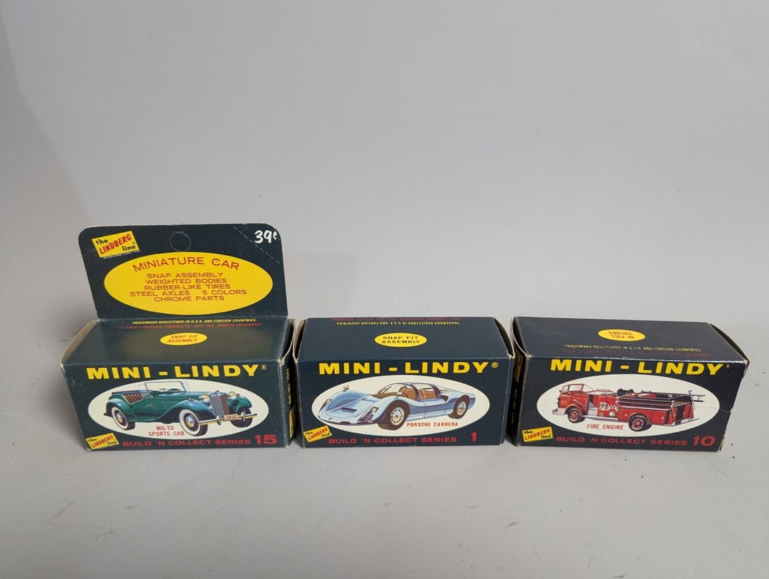 Lindberg Mini-Lindy Model Kits Collection with Store Display Vintage Toys Cars - 7