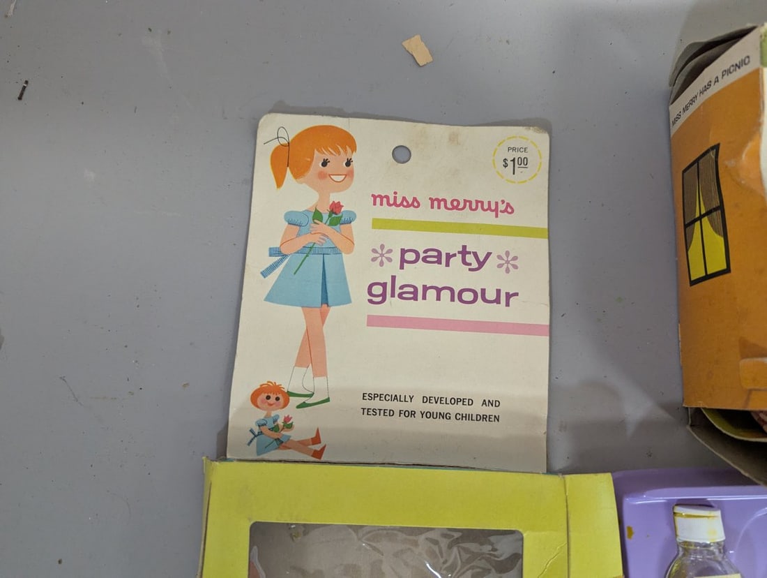 Vintage Miss Merry Toy Playsets Collection Mid-Century Nostalgia Miniature Items - 2